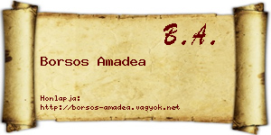 Borsos Amadea névjegykártya